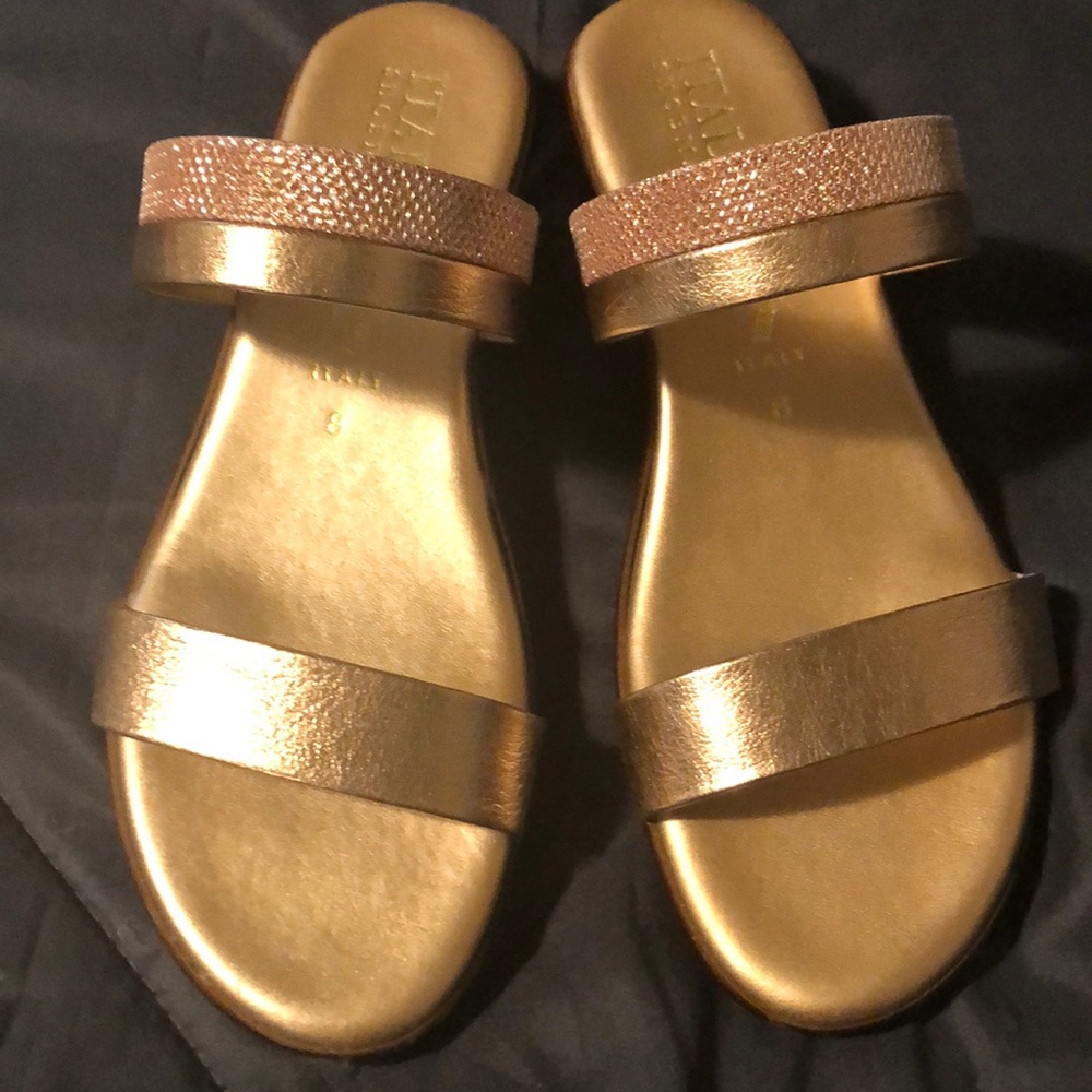 Beautiful Italian leather sandals Rose Gold